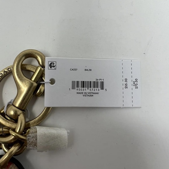 Coach Pride Roll With It Bag Charm in Rainbow Signature Canvas & Leather NWT - Picture 3 of 4